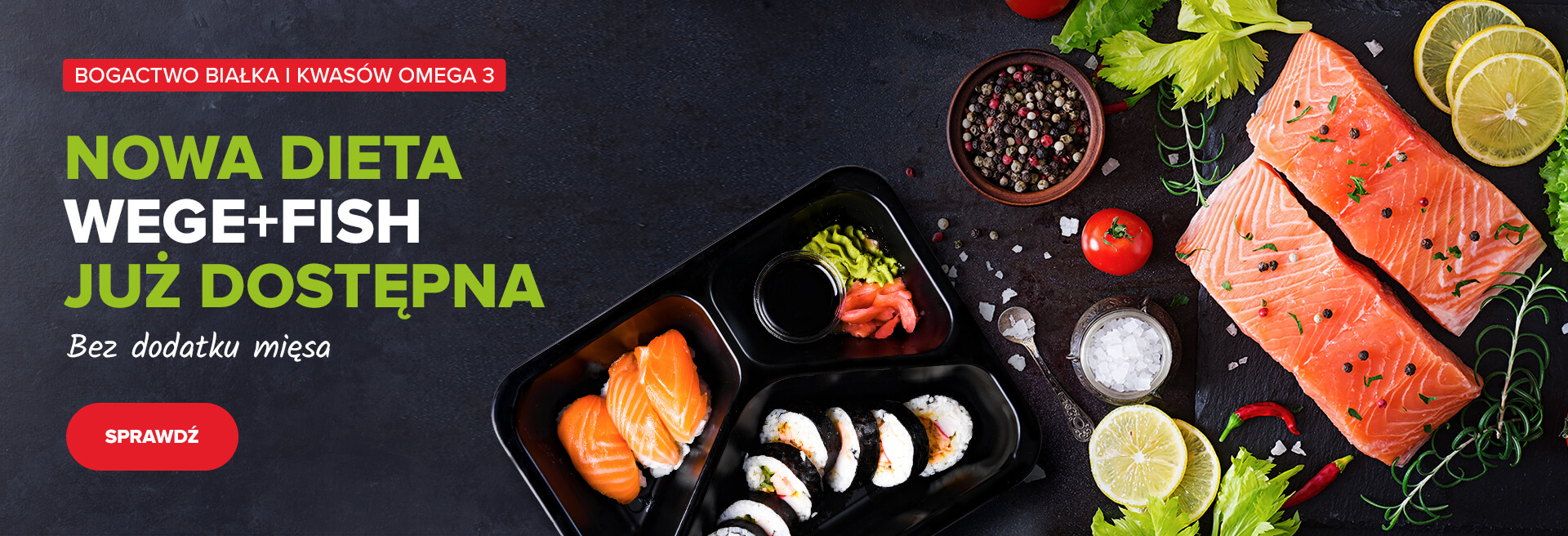 Catering dietetyczny dieta WEGE+FISH